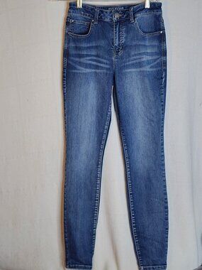Maurices Medium Wash Everflex High Rise Cotton Poly Span Stretch Jeans Sz 6 Long